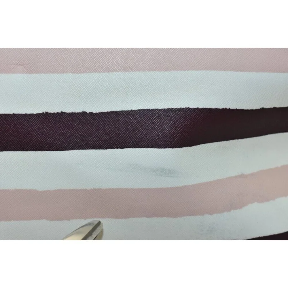 Kate Spade Women Grant Street Jules Grainy Striped Vinyl Shoulder Bag Beach Tote - Picture 7 of 16